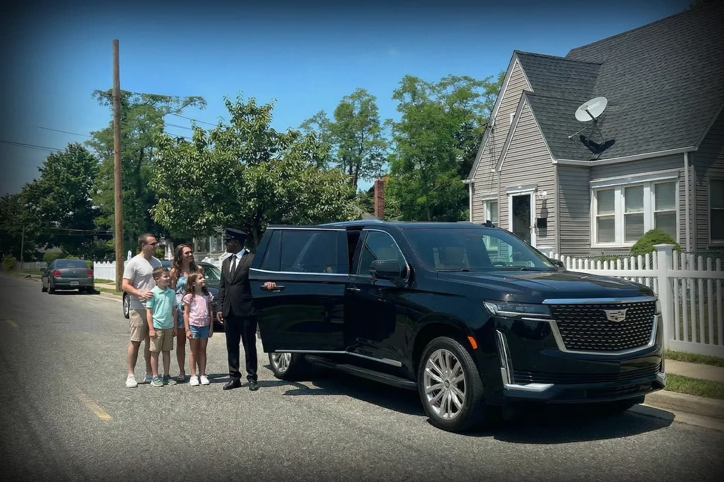 Professional Long Island car service vehicle with chauffeur in Long Island NY