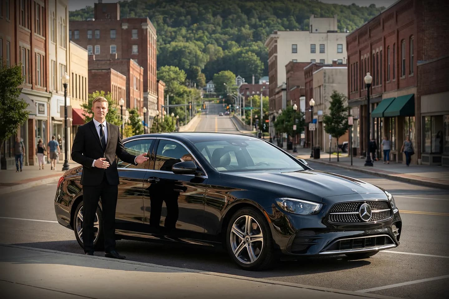 Airport transfer vehicle by Chemung car service