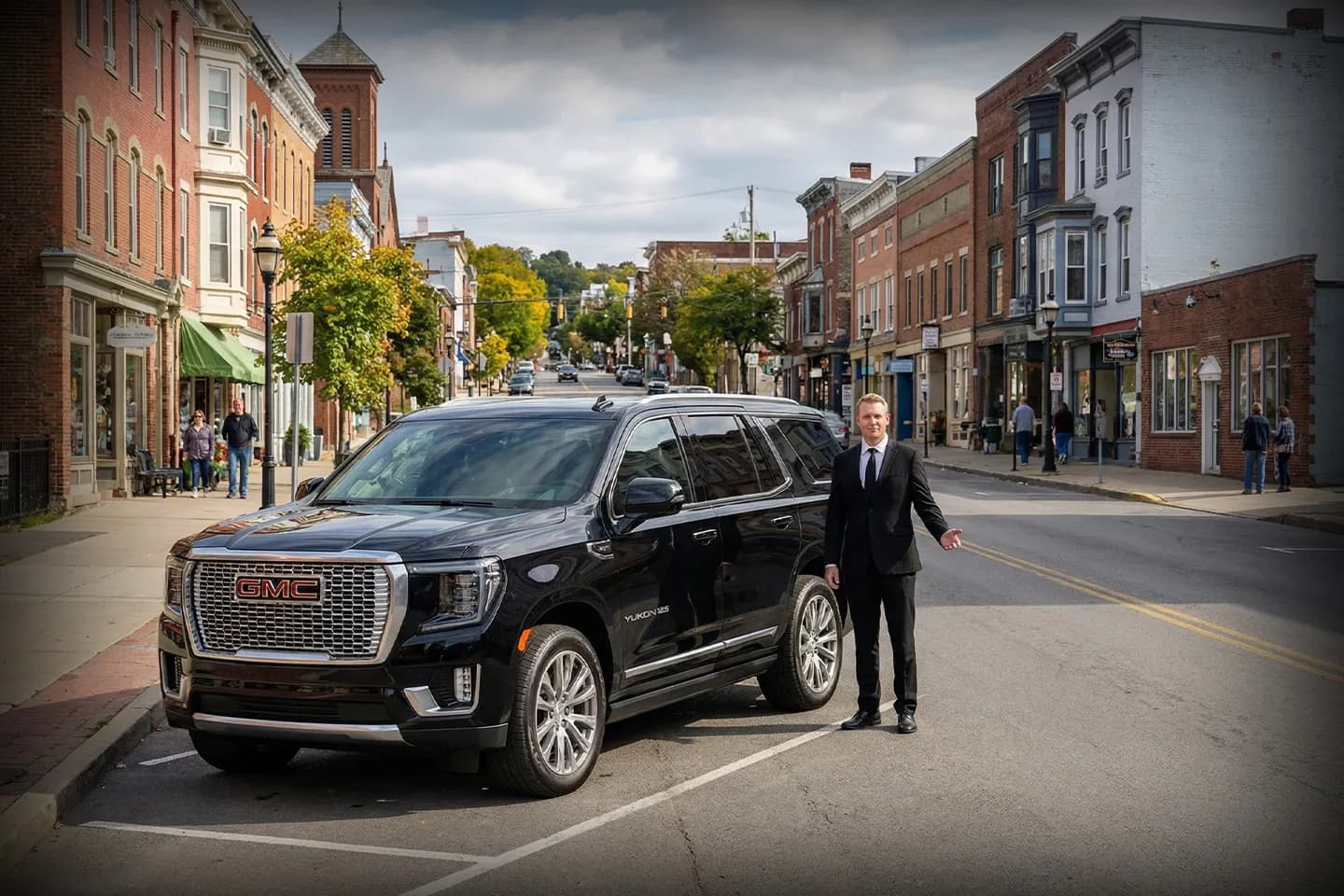 Airport transfer vehicle by Columbia Car Service