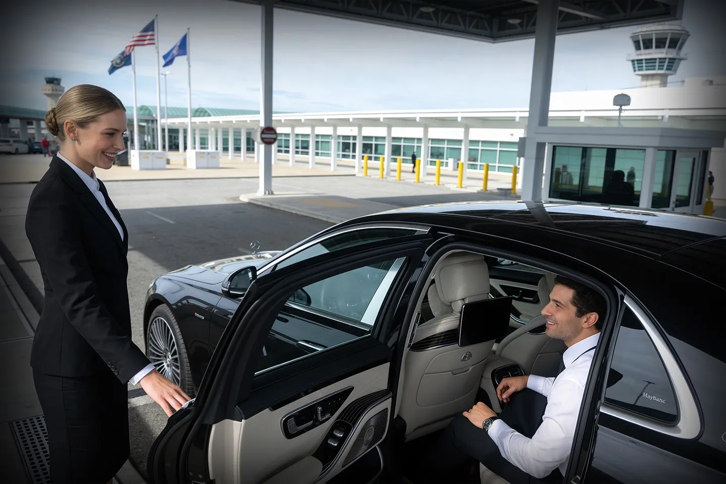 Professional car service for Long Island MacArthur ISP Airport with luxury vehicle and chauffeur
