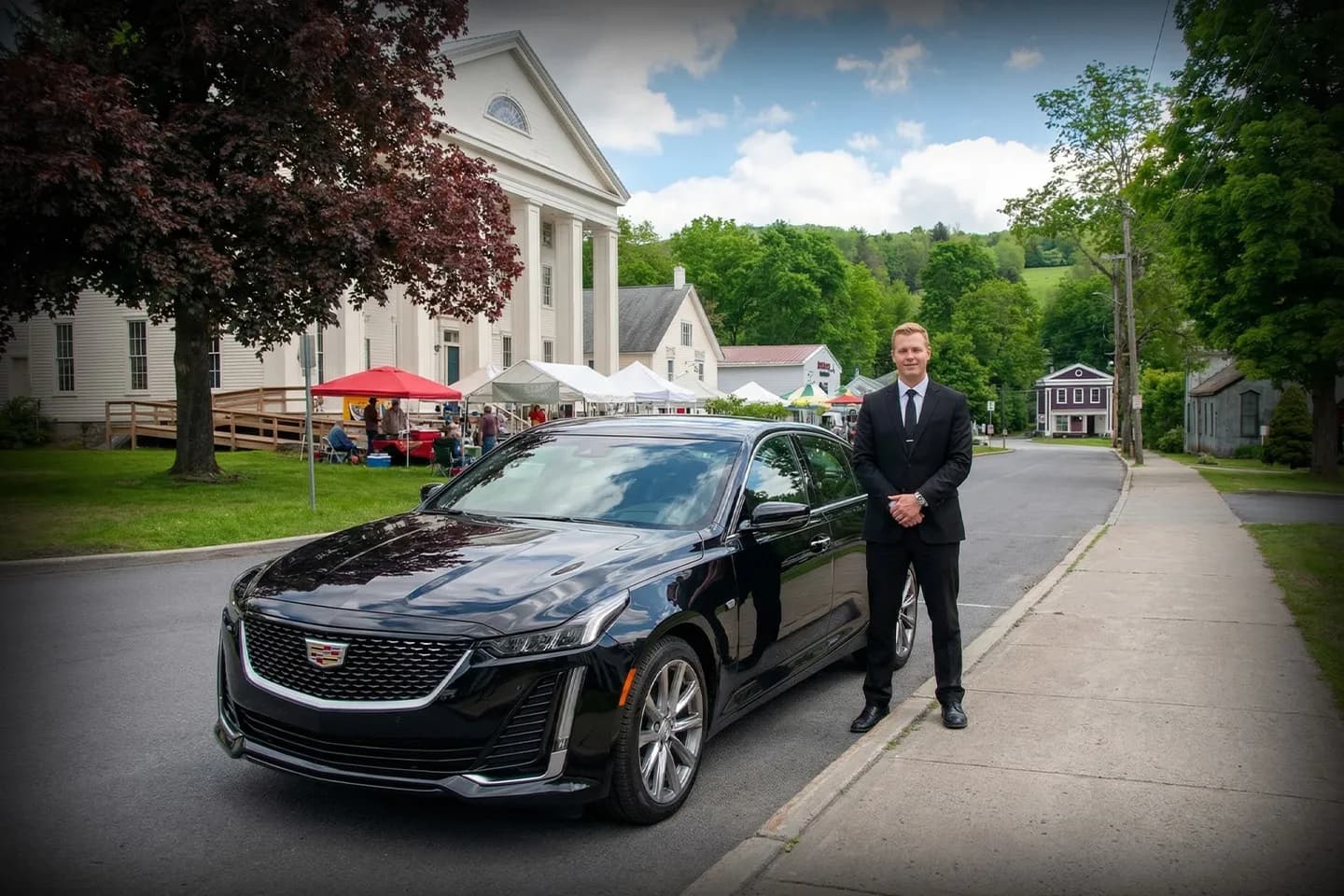 Airport transfer vehicle by Franklin Car Service