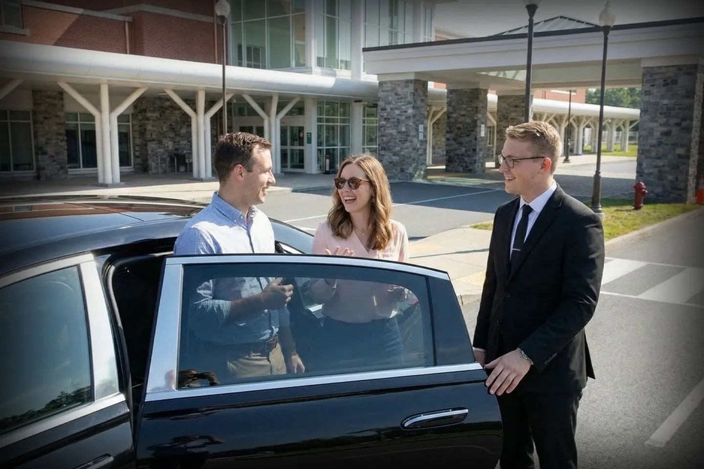 Professional car service for Plattsburgh International PBG Airport with luxury vehicle and chauffeur