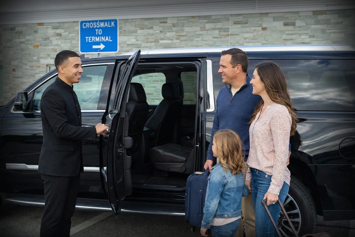 Professional car service for Niagara Falls International IAG Airport with luxury vehicle and chauffeur