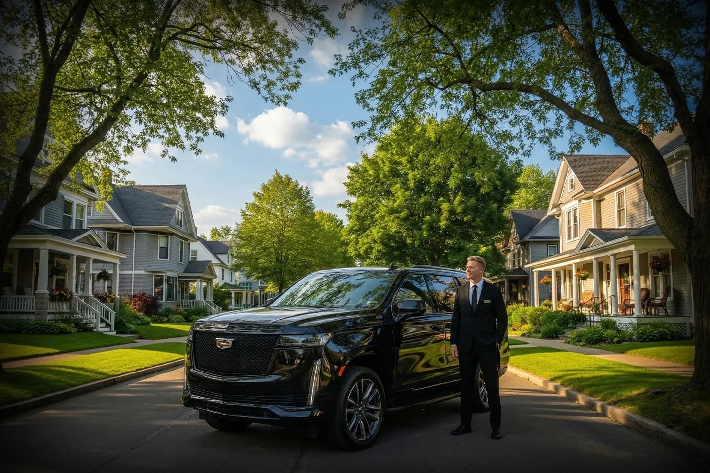 Airport transfer vehicle by Genesee car service