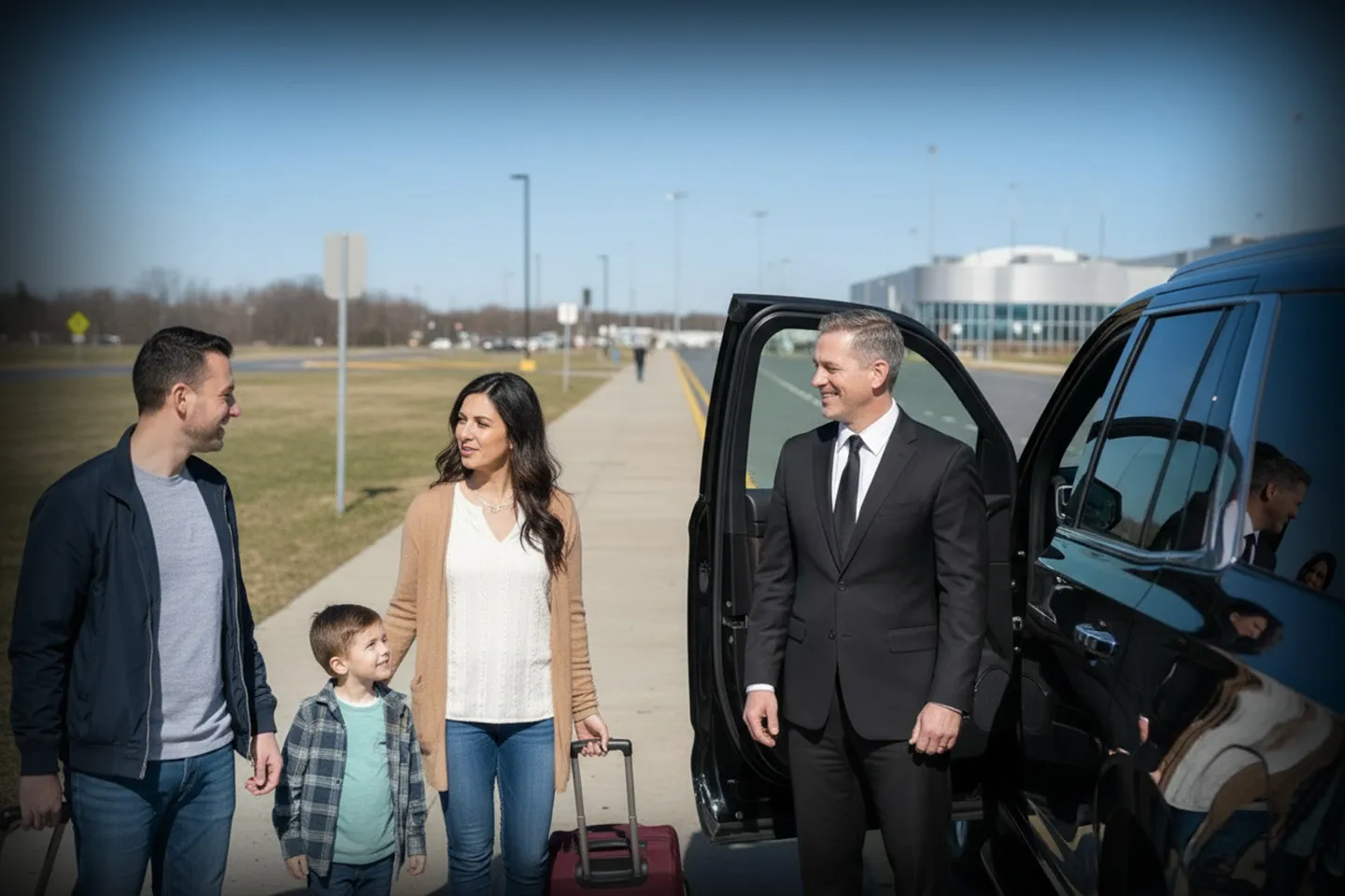 Professional car service for Atlantic City International ACY Airport with luxury vehicle and chauffeur