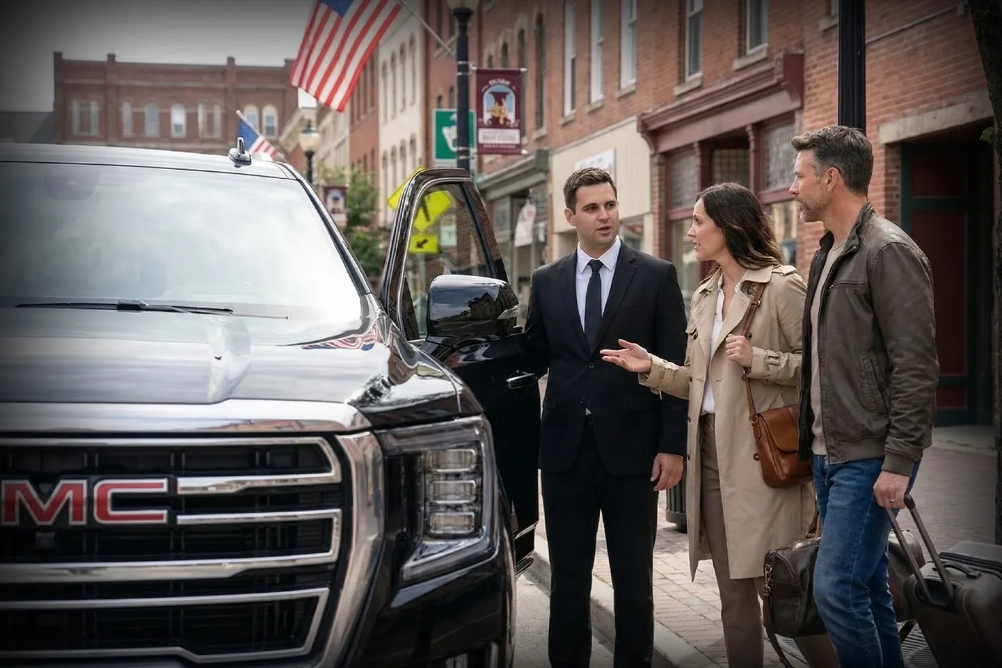 Luxury black sedan used for Oneida car service in Oneida, NY