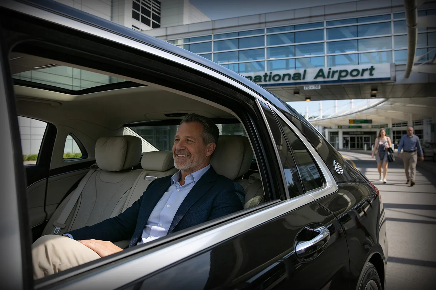 Chauffeur-driven executive car service near Harrisburg International MDT Airport for business travelers