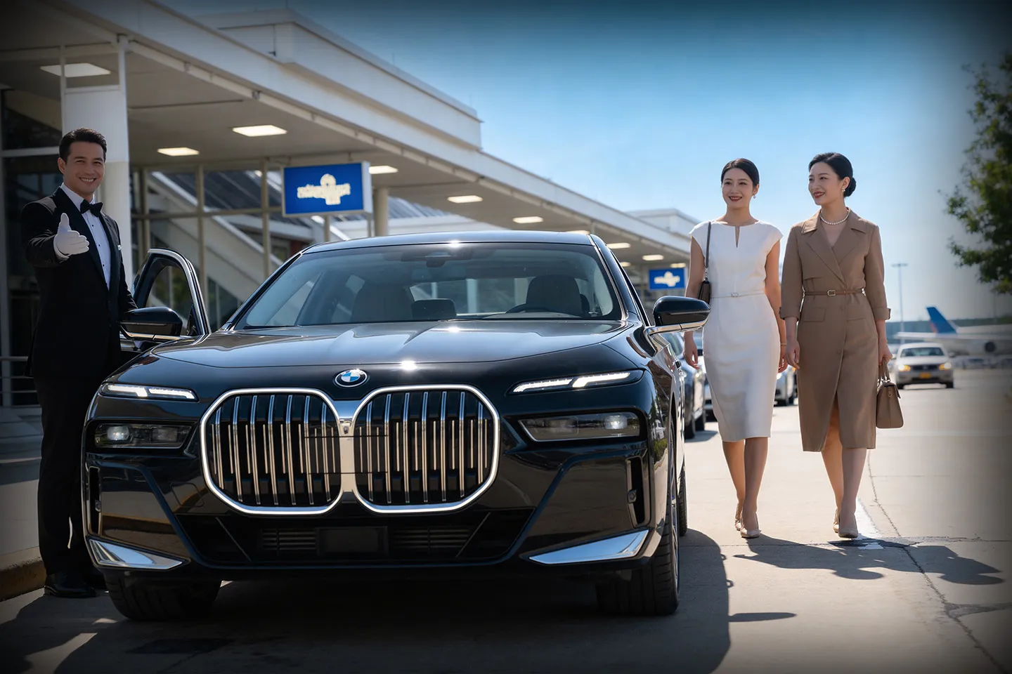 Private luxury car service providing local airport transfer at Lehigh Valley International Airport