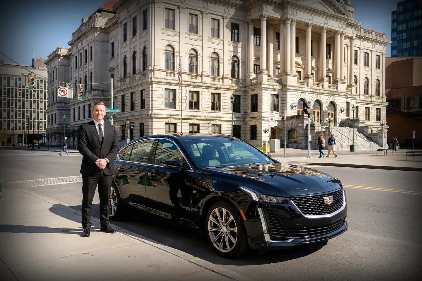 Airport transfer vehicle by Onondaga car service