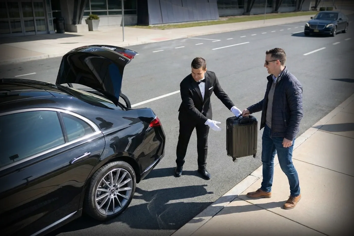 Professional local car service for Wilkes-Barre Scranton International AVP Airport with luxury vehicle and chauffeur