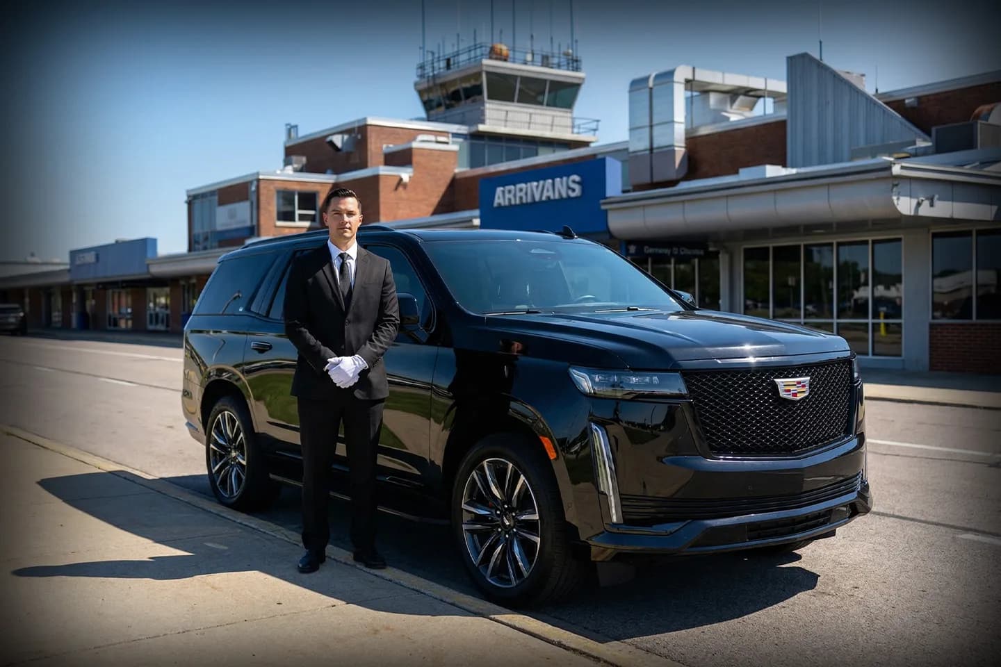 Private luxury car service providing local airport transfer at Erie International Airport