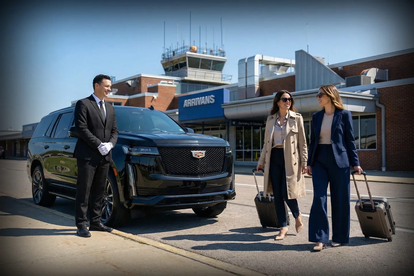 Chauffeur-driven executive car service near Erie International ERI Airport for business travelers