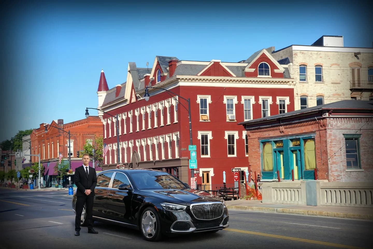 Premium black car from Oswego car service in NY