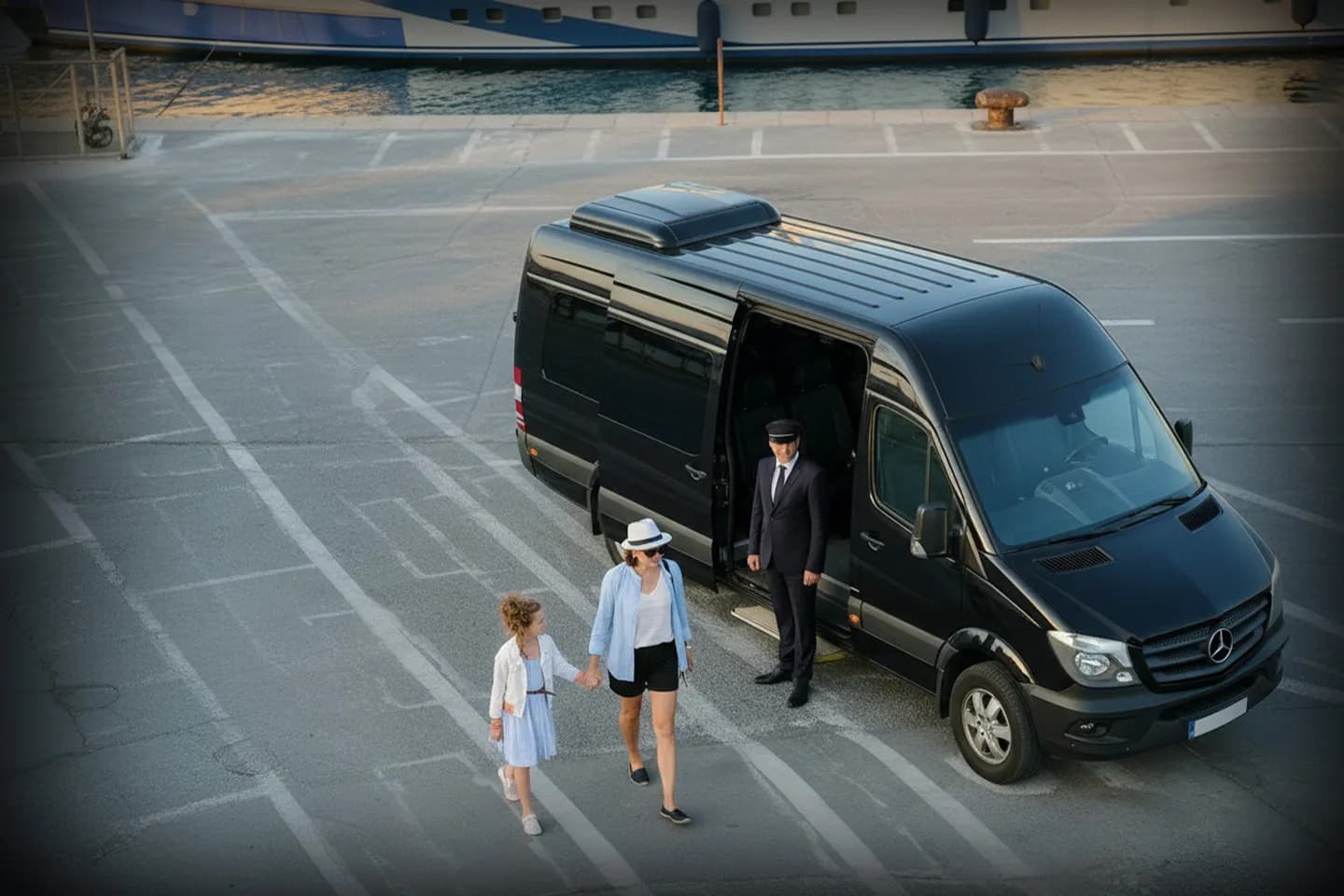 Spacious shuttle and luxury van service for cruise port and terminal transportation