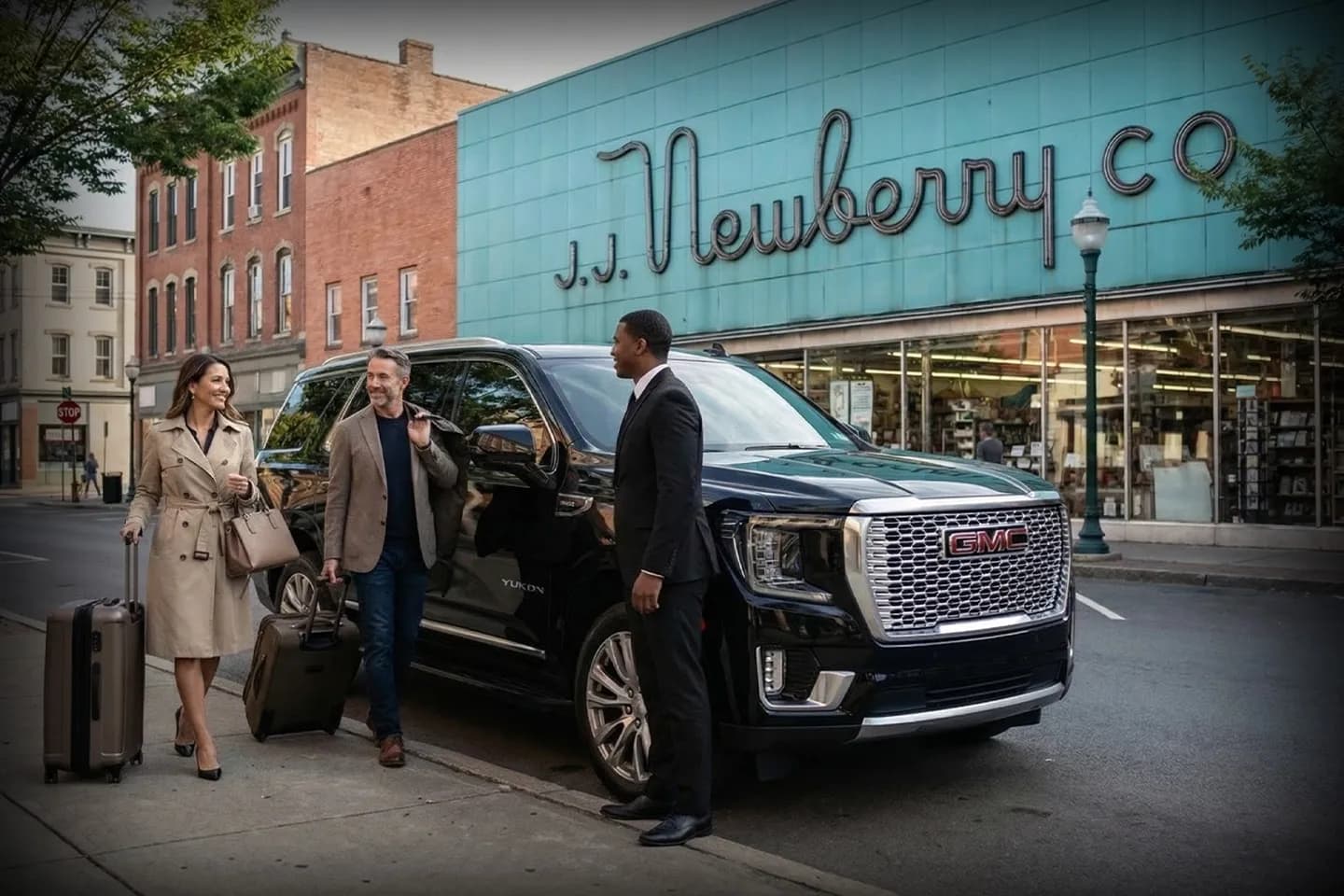 Airport transfer vehicle by Tioga car service