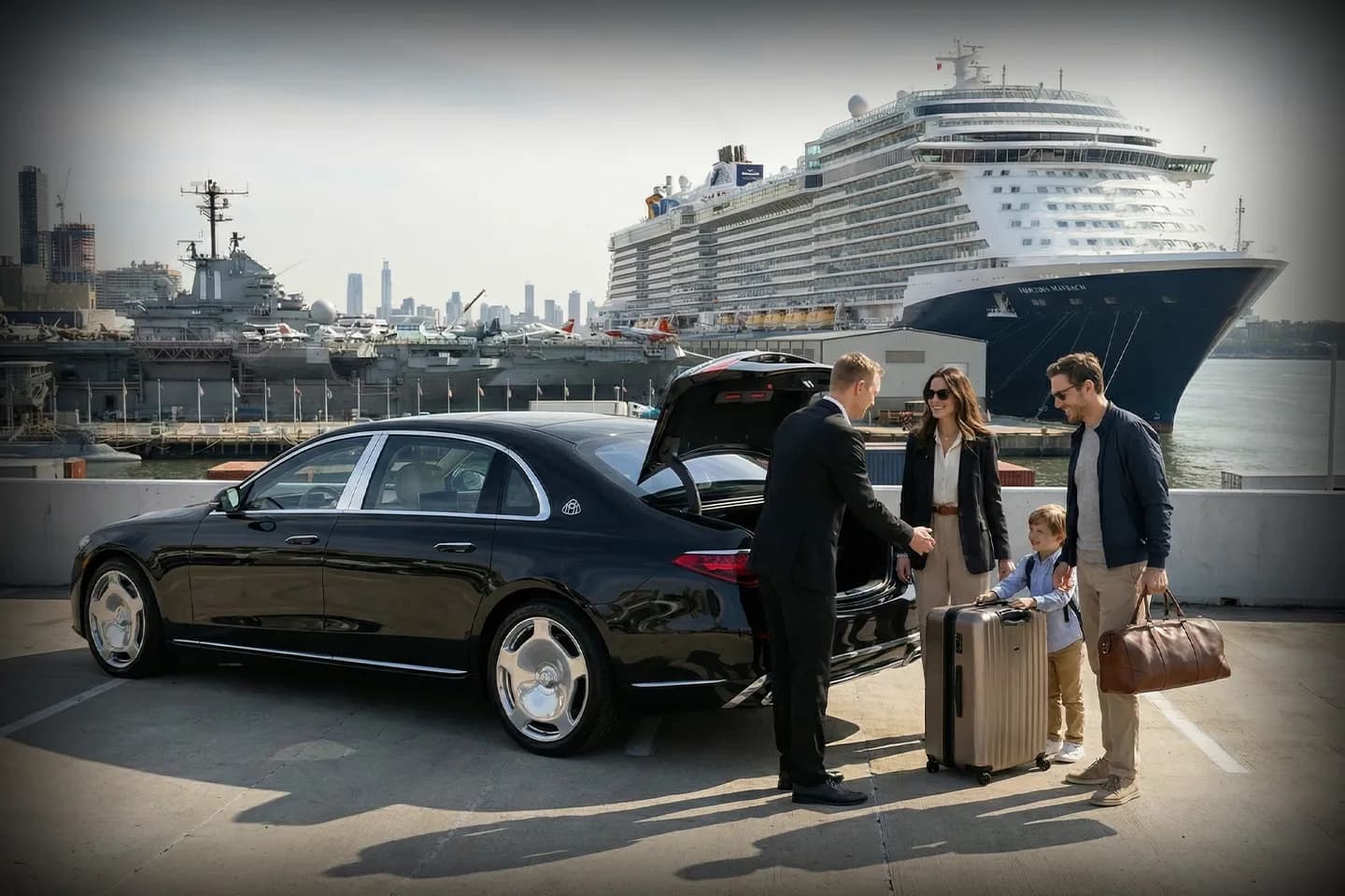 Private chauffeur-driven car service to and from Manhattan Cruise Terminal