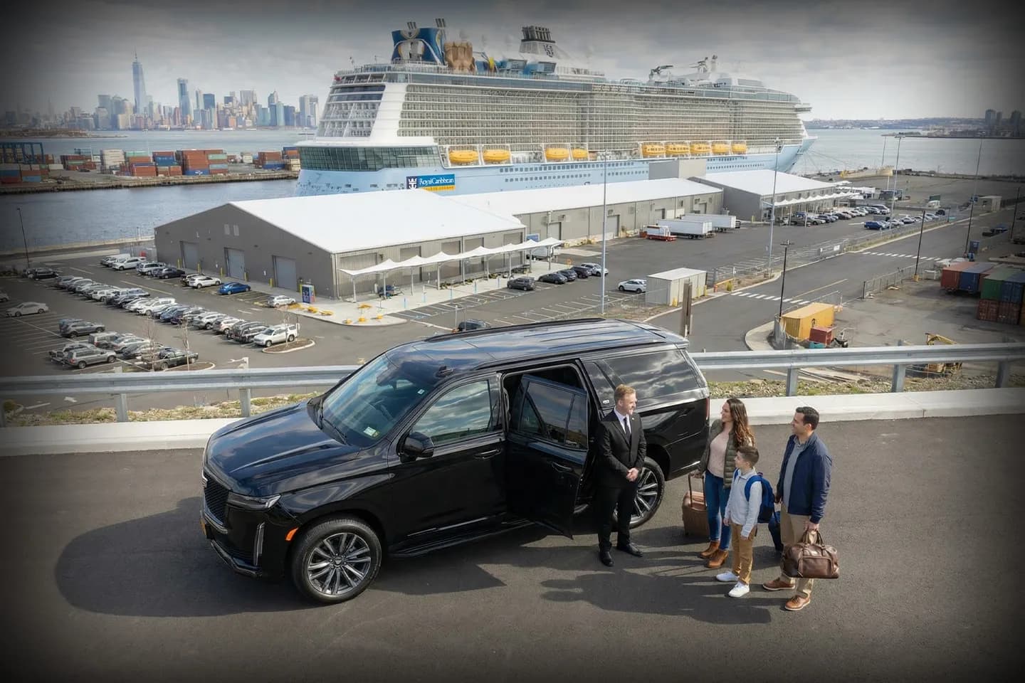 Professional car service to New Jersey cruise port with luxury vehicle and chauffeur