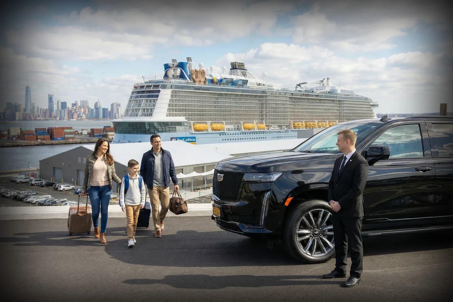 Luxury SUV and shuttle service for group transportation to New Jersey cruise ports
