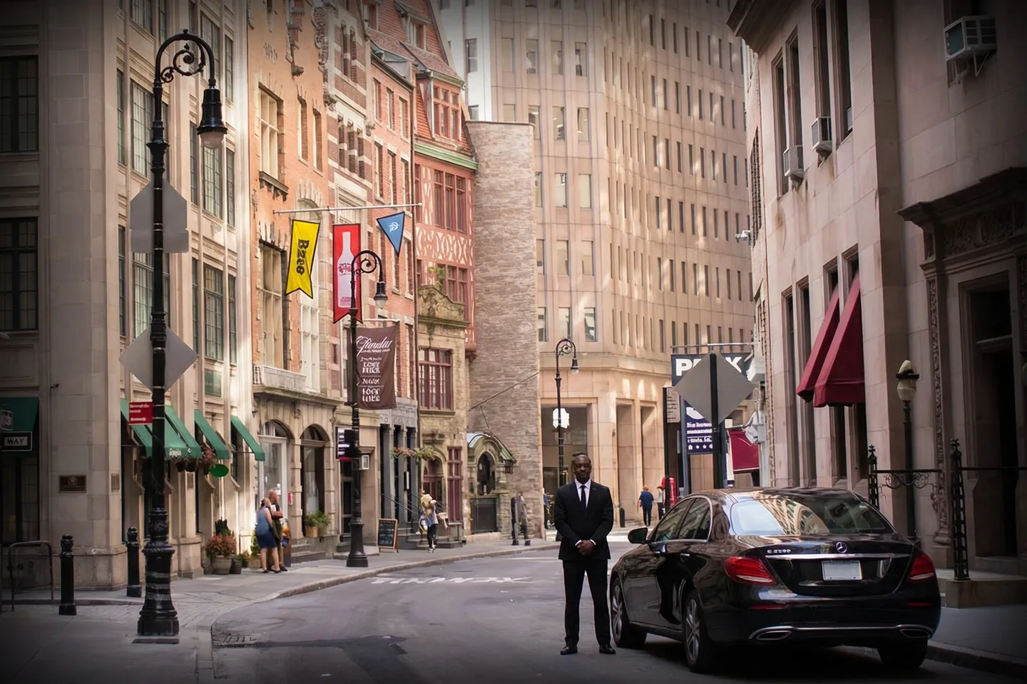Airport transfer vehicle for Manhattan chauffeur service