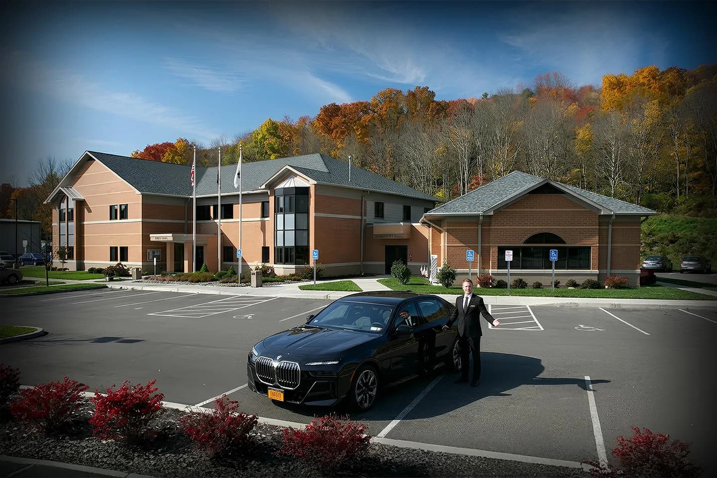 Premium black car for Chenango chauffeur rides