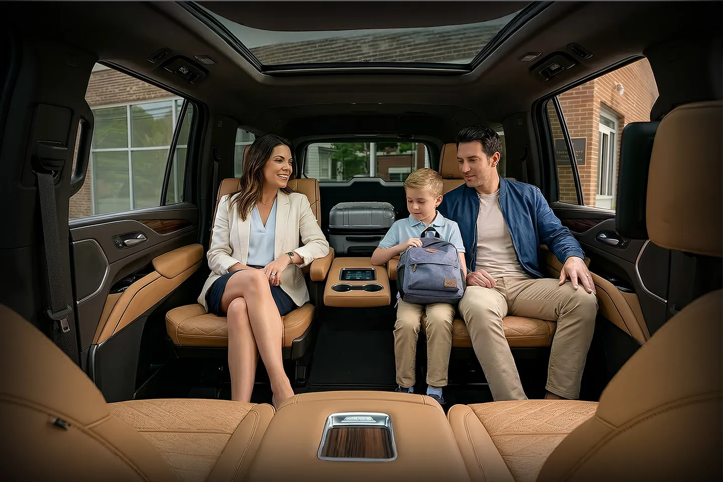 Professional chauffeur opening car door in Livingston NY for executive client using chauffeur service