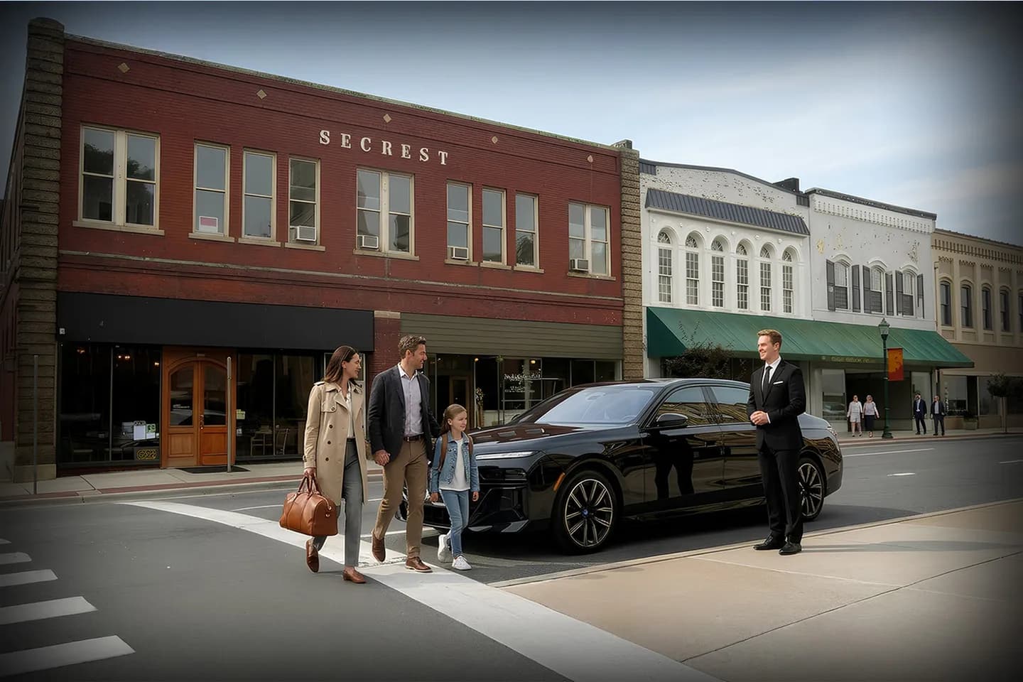 Monroe NY Chauffeur Service black SUV ready for airport transfer with luggage loaded safely