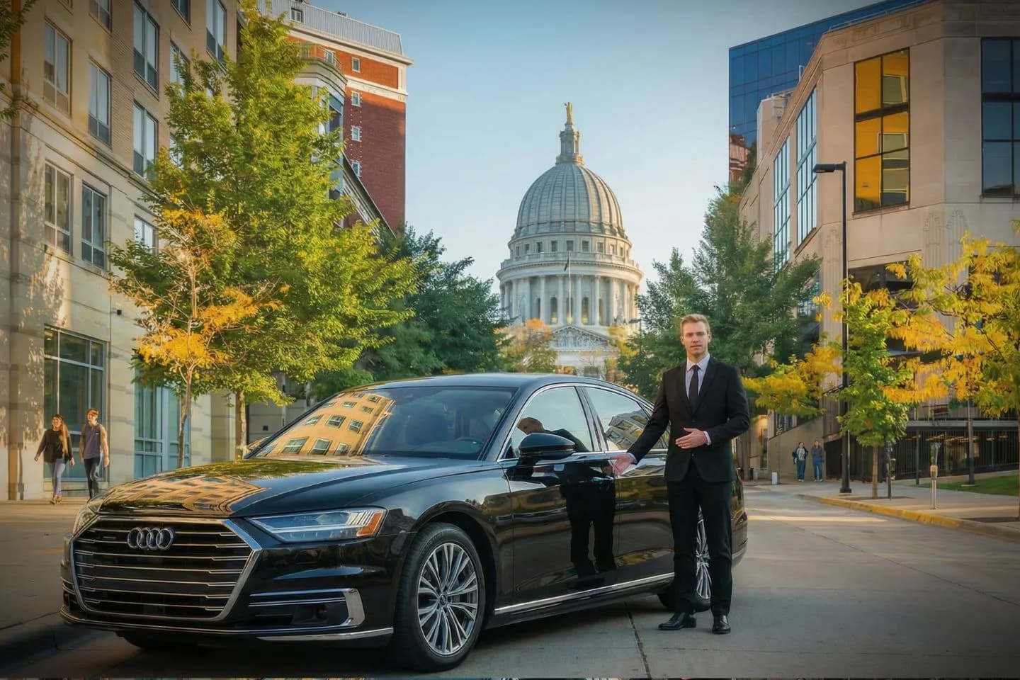 Professional chauffeur car service in Washington DC black car ride