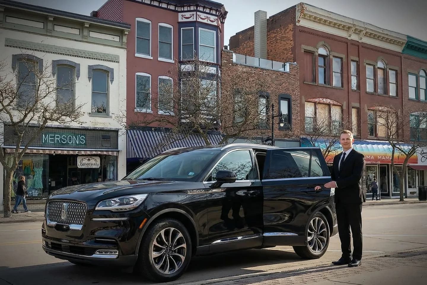 Professional chauffeur car service in Michigan MI black car ride