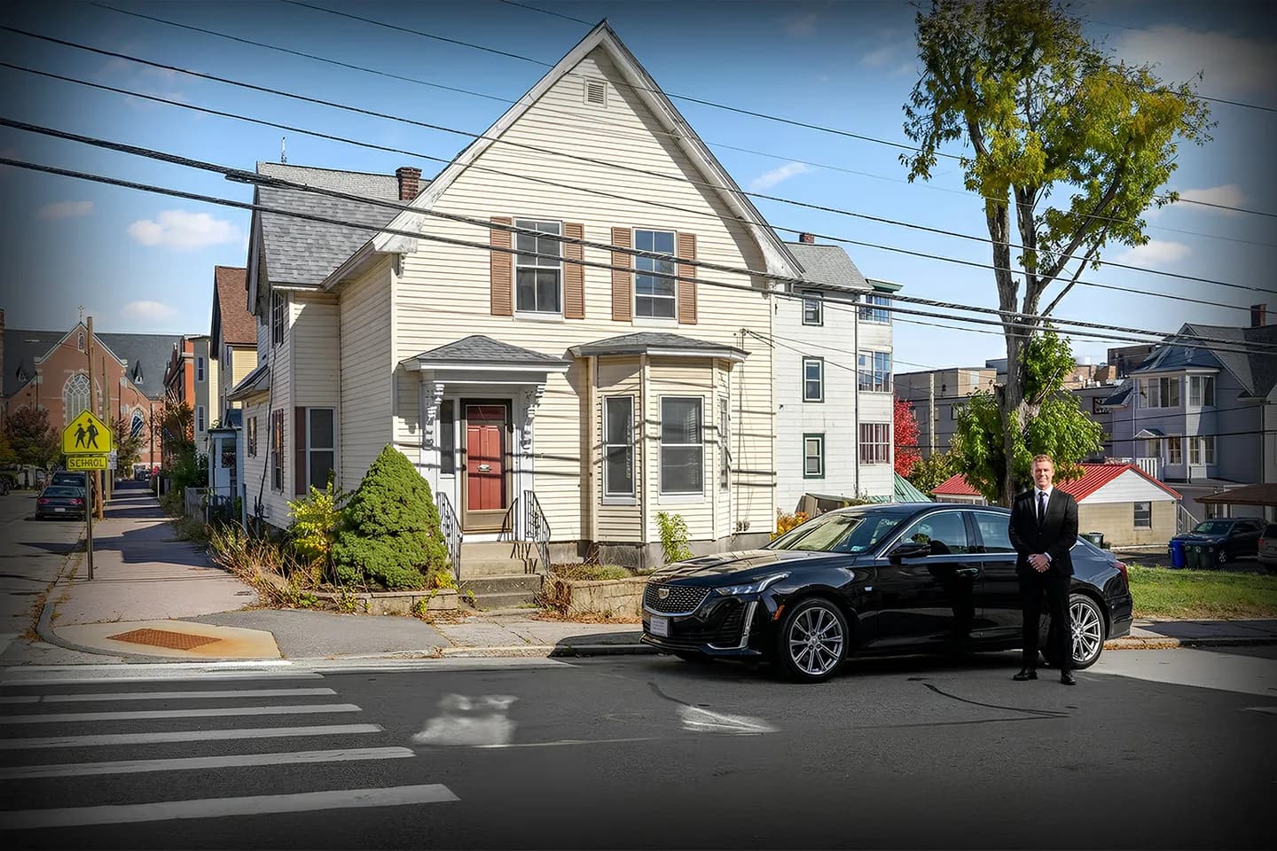 Executive black car pickup for Putnam NY Chauffeur Service business meeting transportation