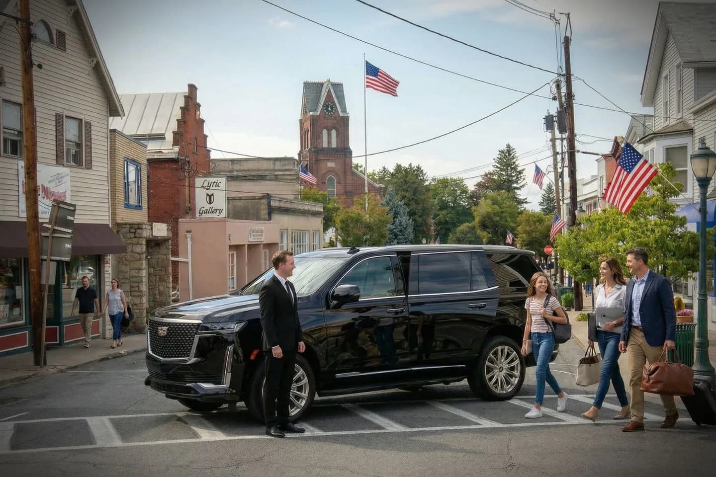 Ulster NY Chauffeur Service black car hire with luxury interior and professional driver in Ulster County for airport travel