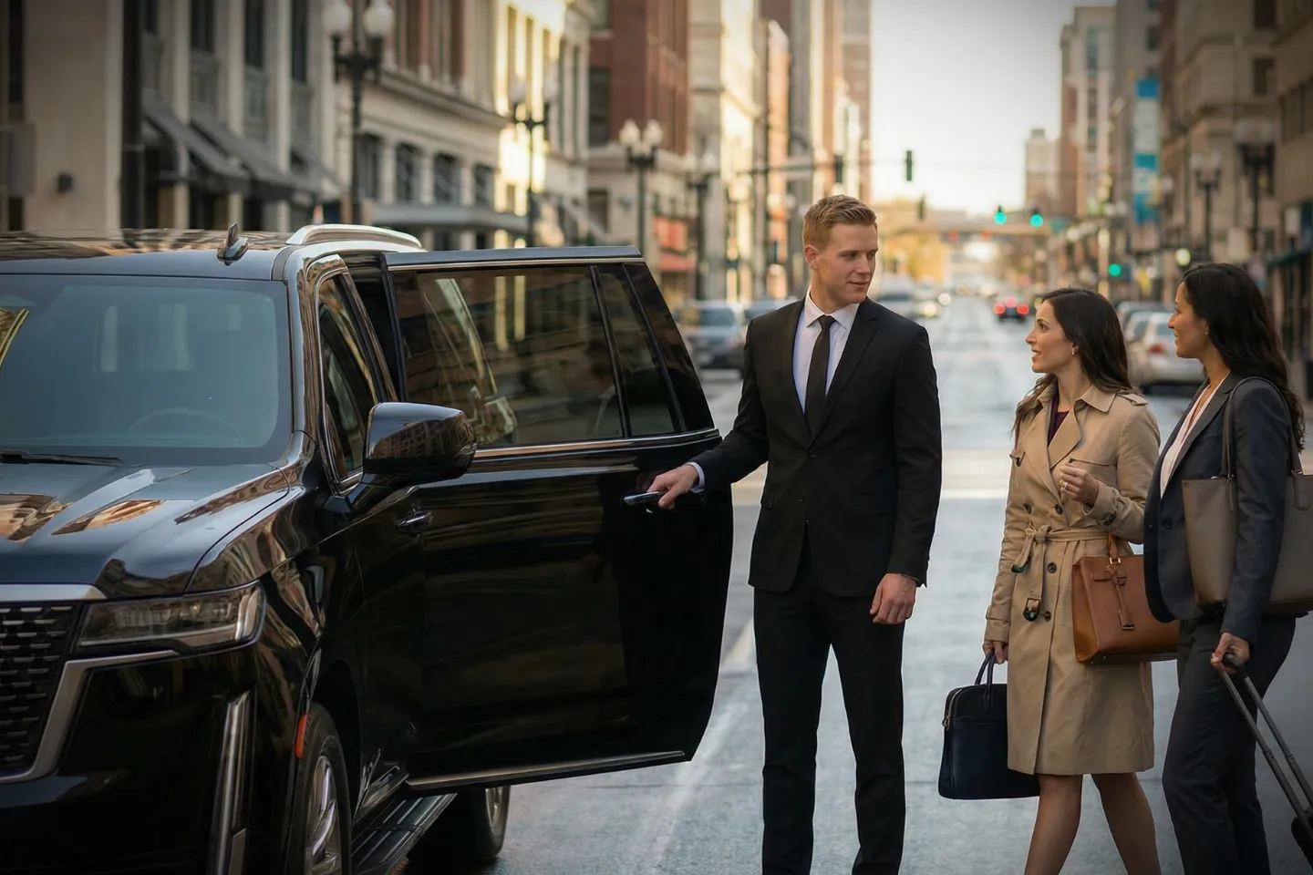 4Luxury sedan chauffeur providing Kansas, KS Car Service for airport pickup in Kansas city downtown