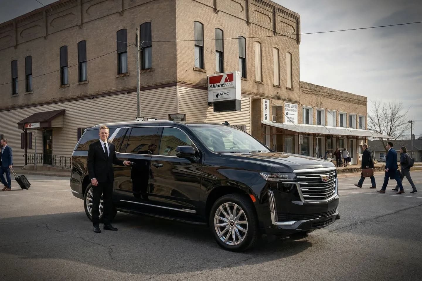 Missouri, MO car service executive vehicle interior showing clean leather seats and premium comfort