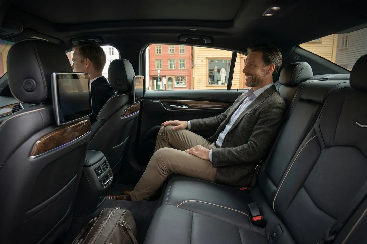 Cumberland, NJ Car Service private ride interior showing clean leather seats and chauffeur driving