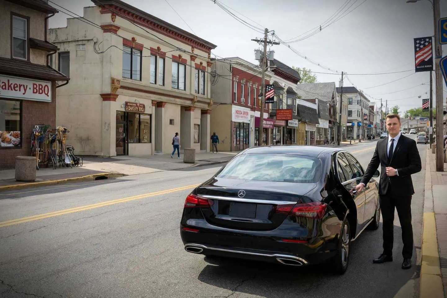 Wedding transportation by Middlesex, NJ Car Service with elegant car and uniformed driver