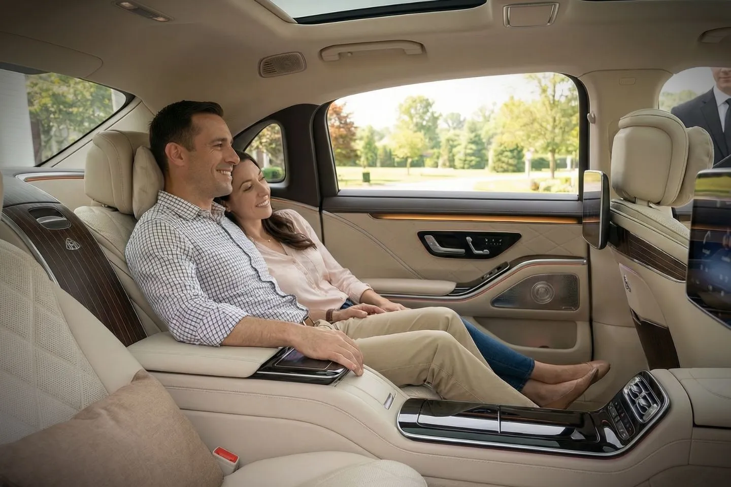 Airport transfer with Sussex NJ car service showing clean luxury SUV and professional driver