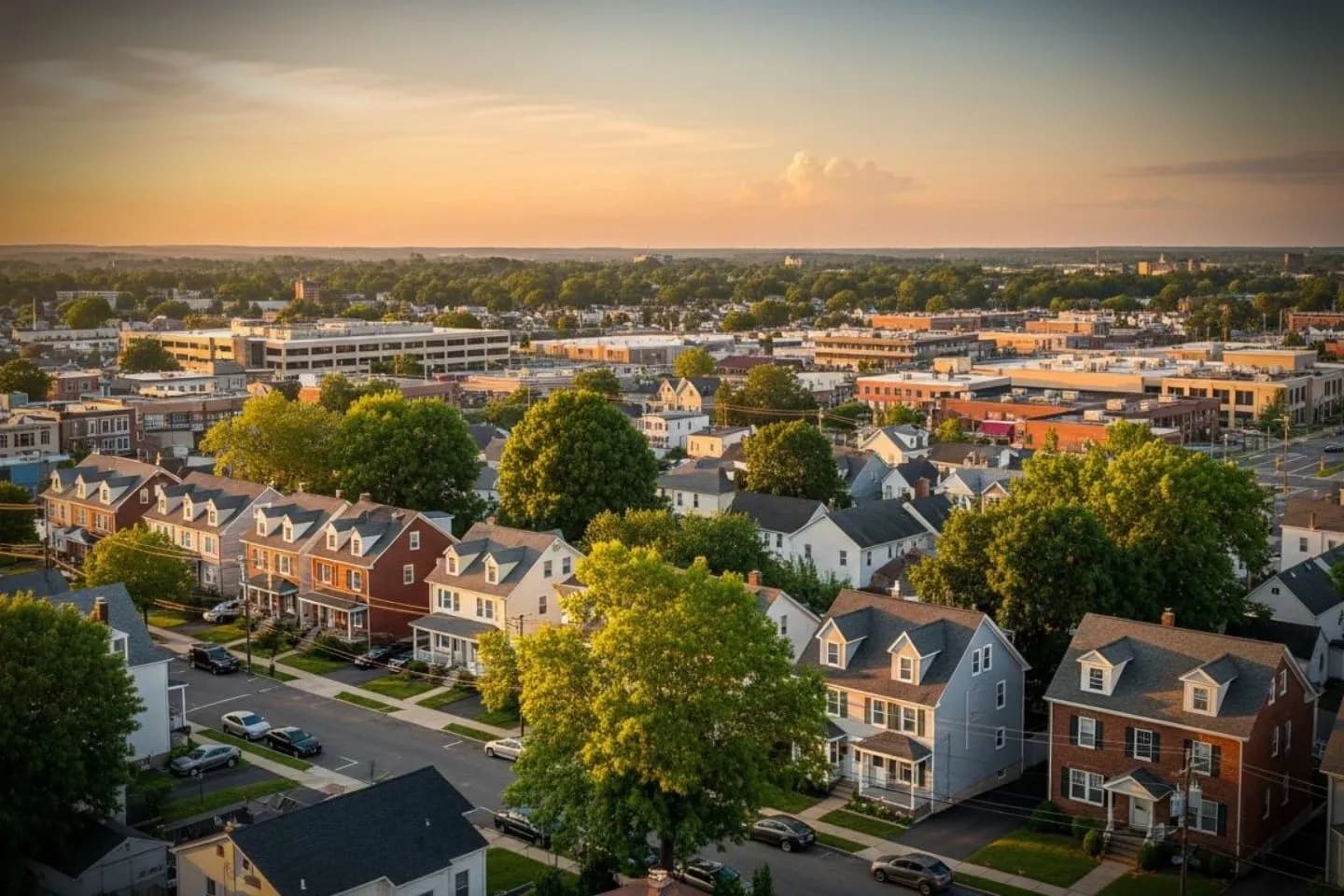 Union, NJ Car Service luxury sedan with professional chauffeur picking up client in downtown Union NJ