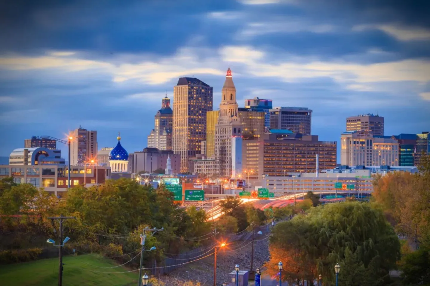 Airport transfer scene showing premium sedan linked to Hartford CT car service with safe and reliable travel experience