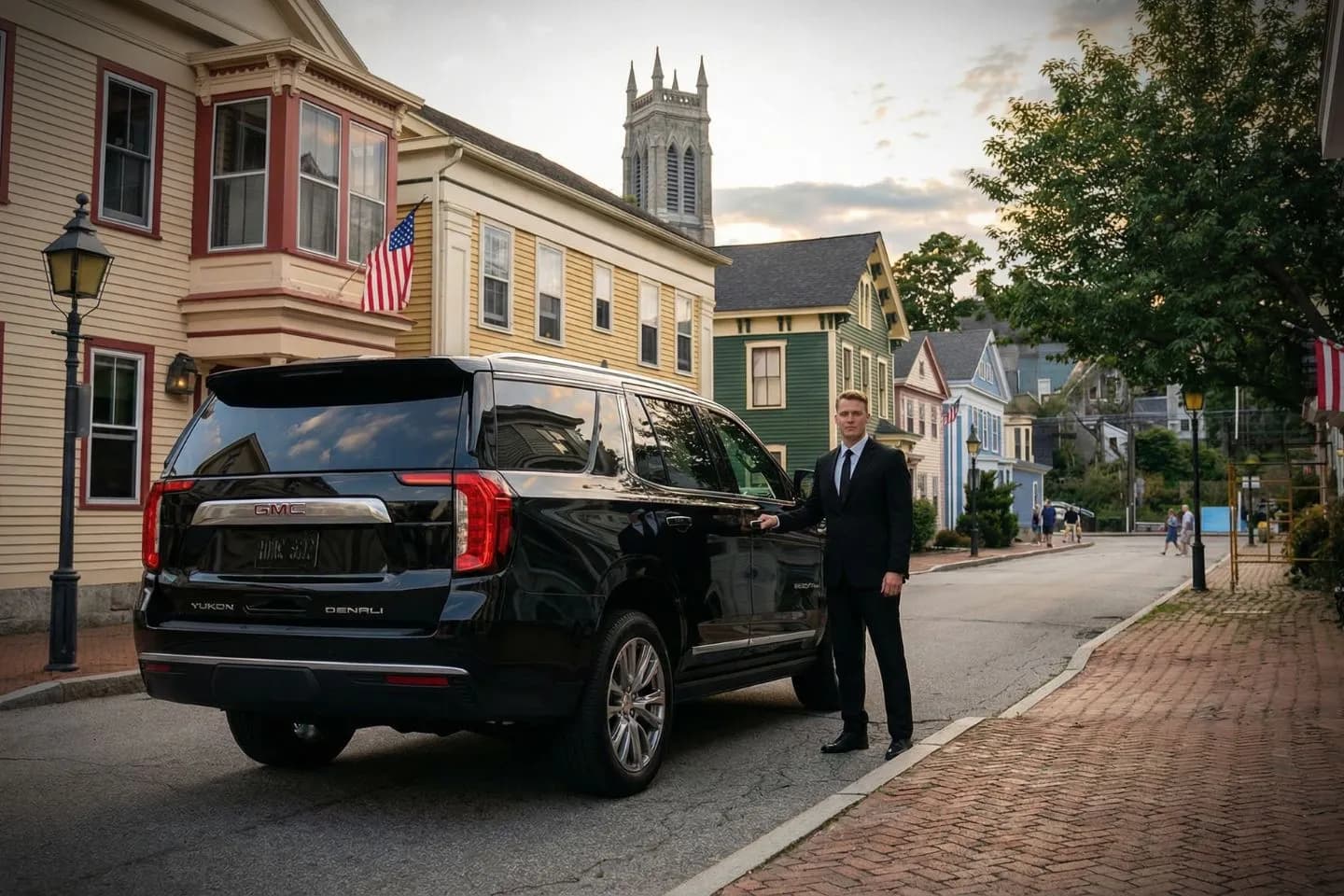 Executive traveler using New London CT car service for corporate transportation