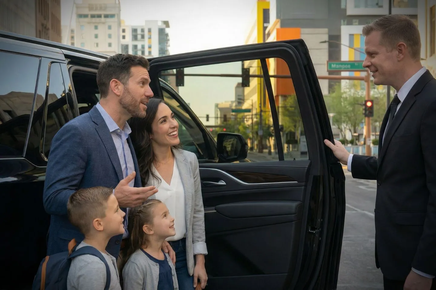 Executive SUV used for Arizona, AZ Chauffeur Service corporate transportation in city streets