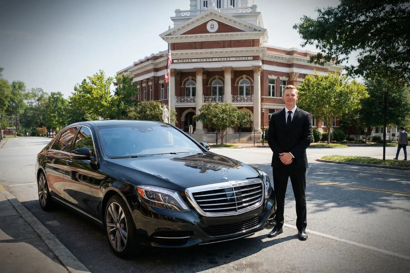 Wedding transportation by Georgia chauffeur service with luxury car and driver