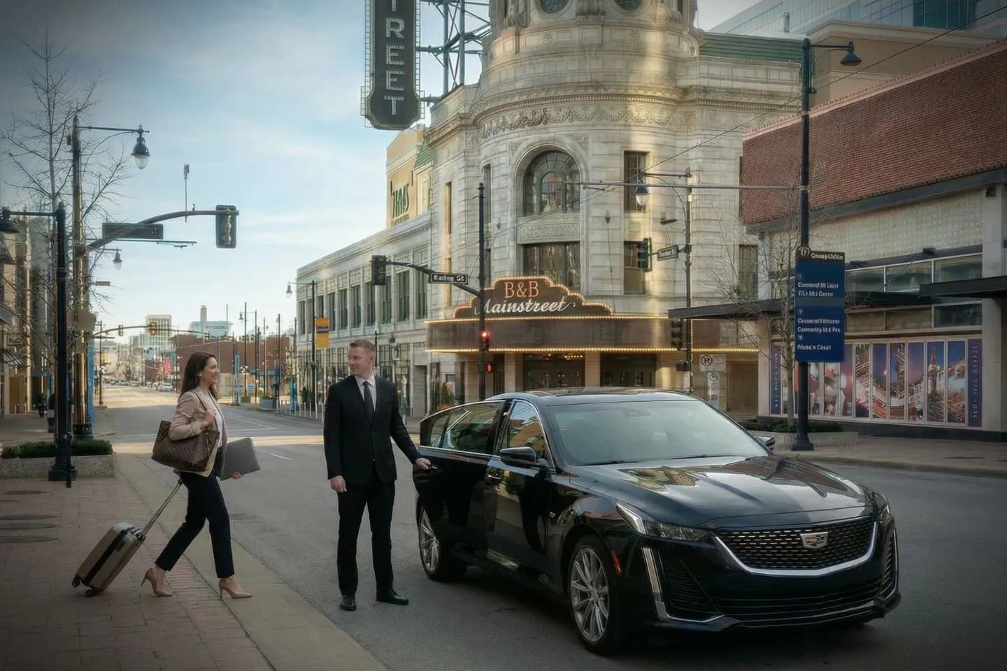 Kansas, KS Chauffeur Service executive sedan interior clean leather seats for business travel comfort in Kansas