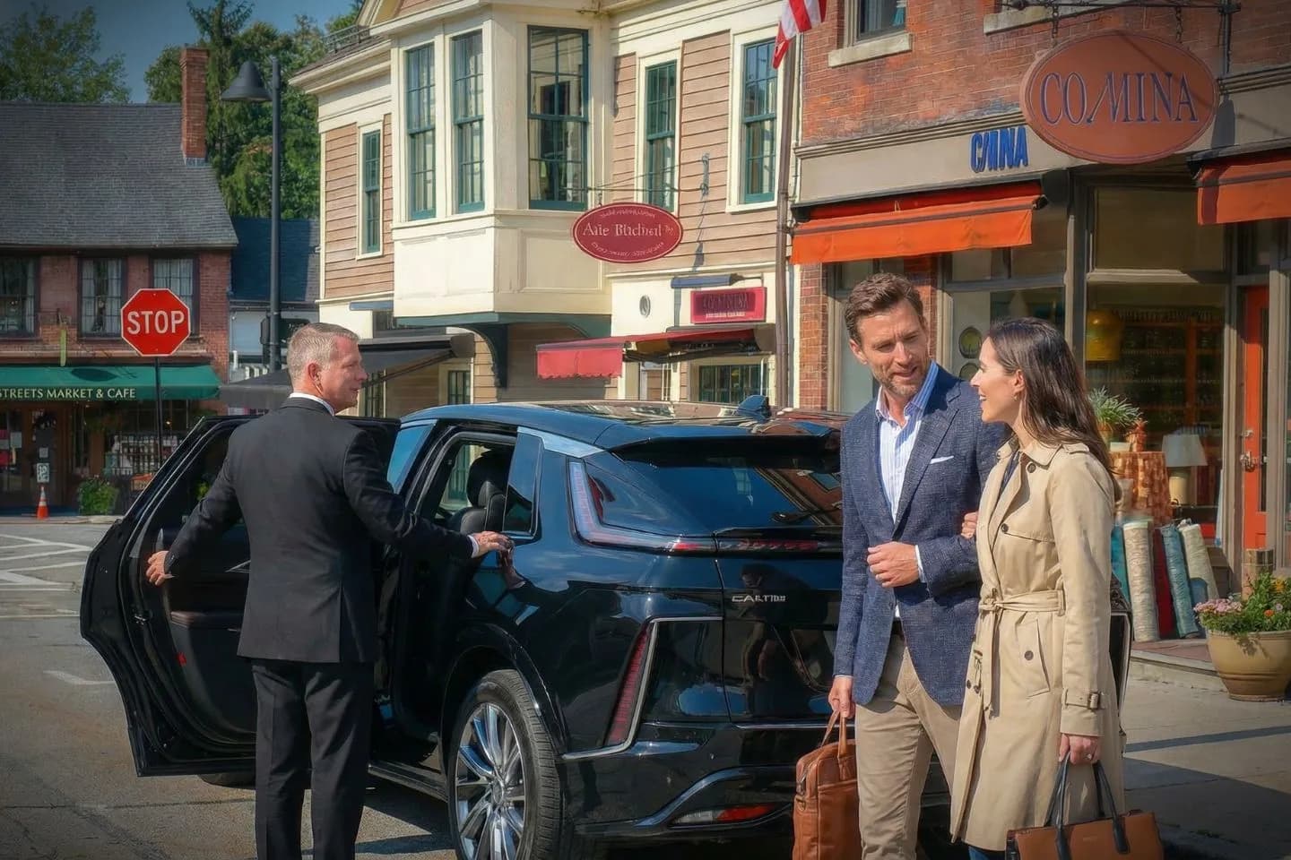 Premium Massachusetts, MA Chauffeur Service interior showing clean leather seats and modern amenities