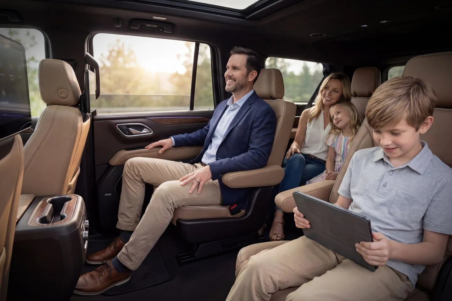 Elegant wedding transportation by Washington, WA Chauffeur Service with decorated luxury car and chauffeur