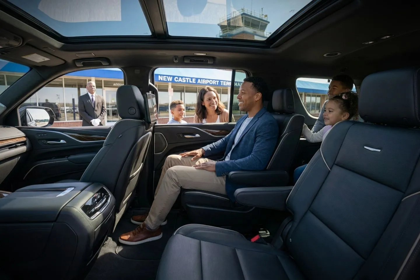 Business traveler using Delaware, DE car service for safe and reliable transportation