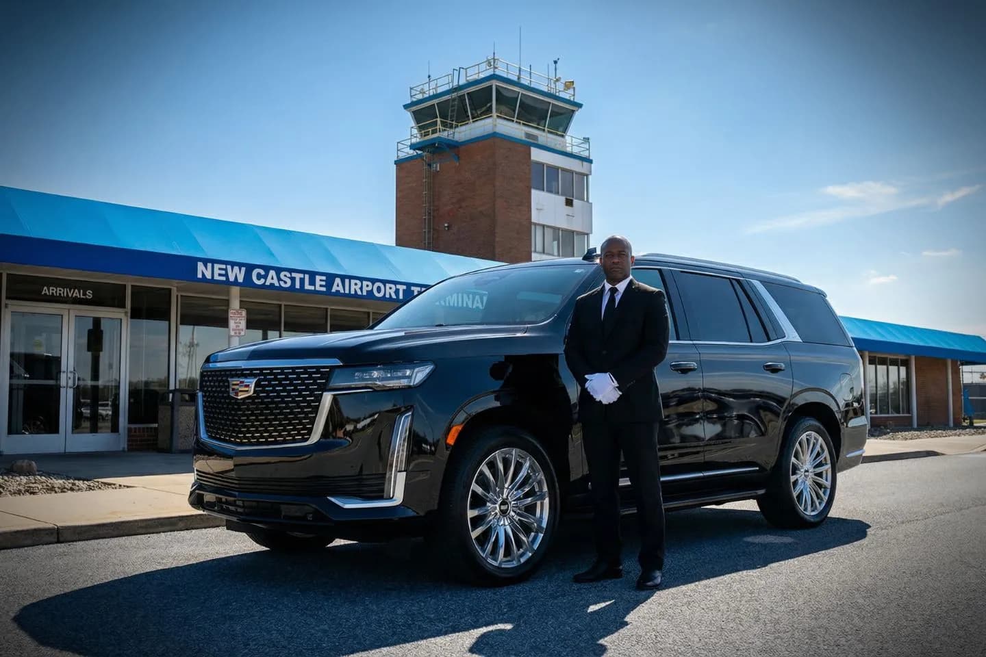 Executive Delaware DE car service vehicle providing corporate travel with uniformed driver