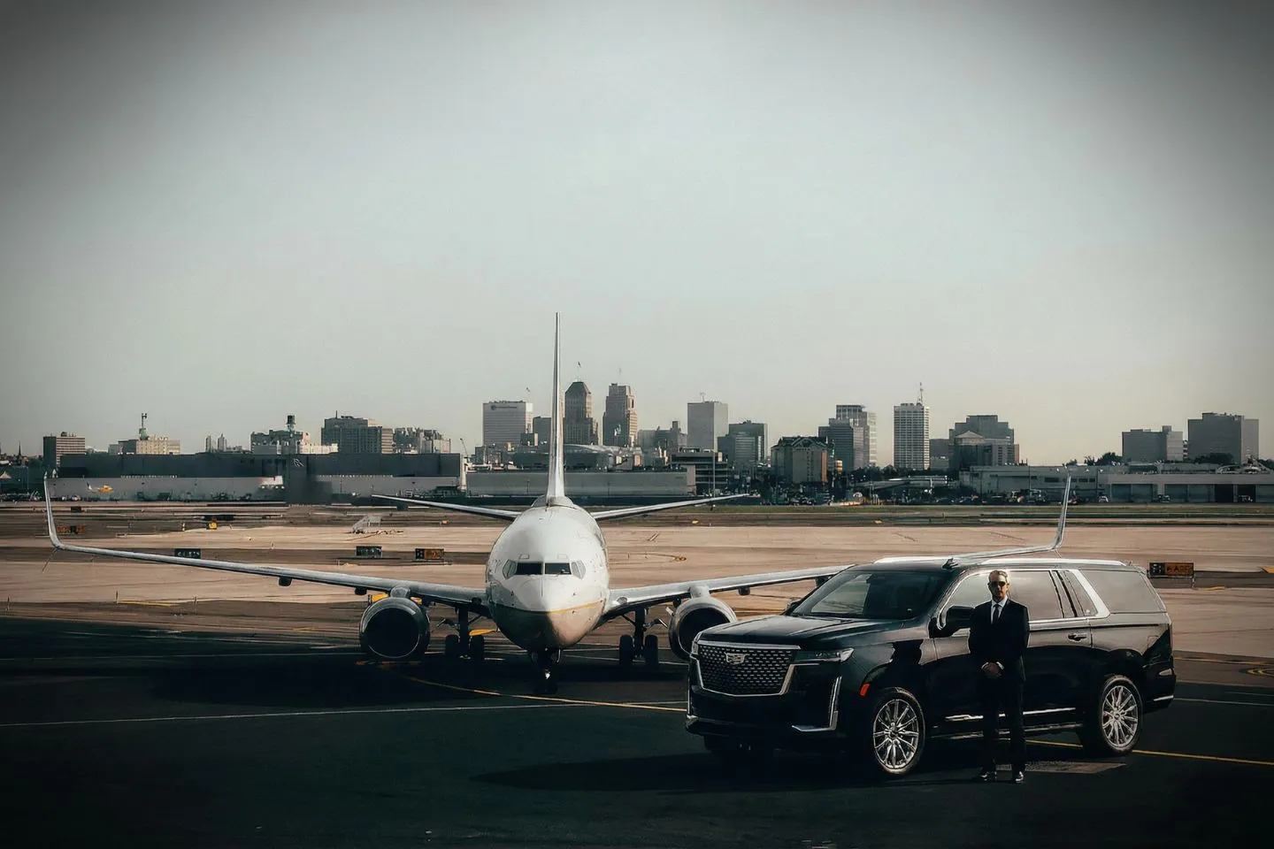 Professional chauffeur driving luxury vehicle through scenic Idaho roads for premium car service clients