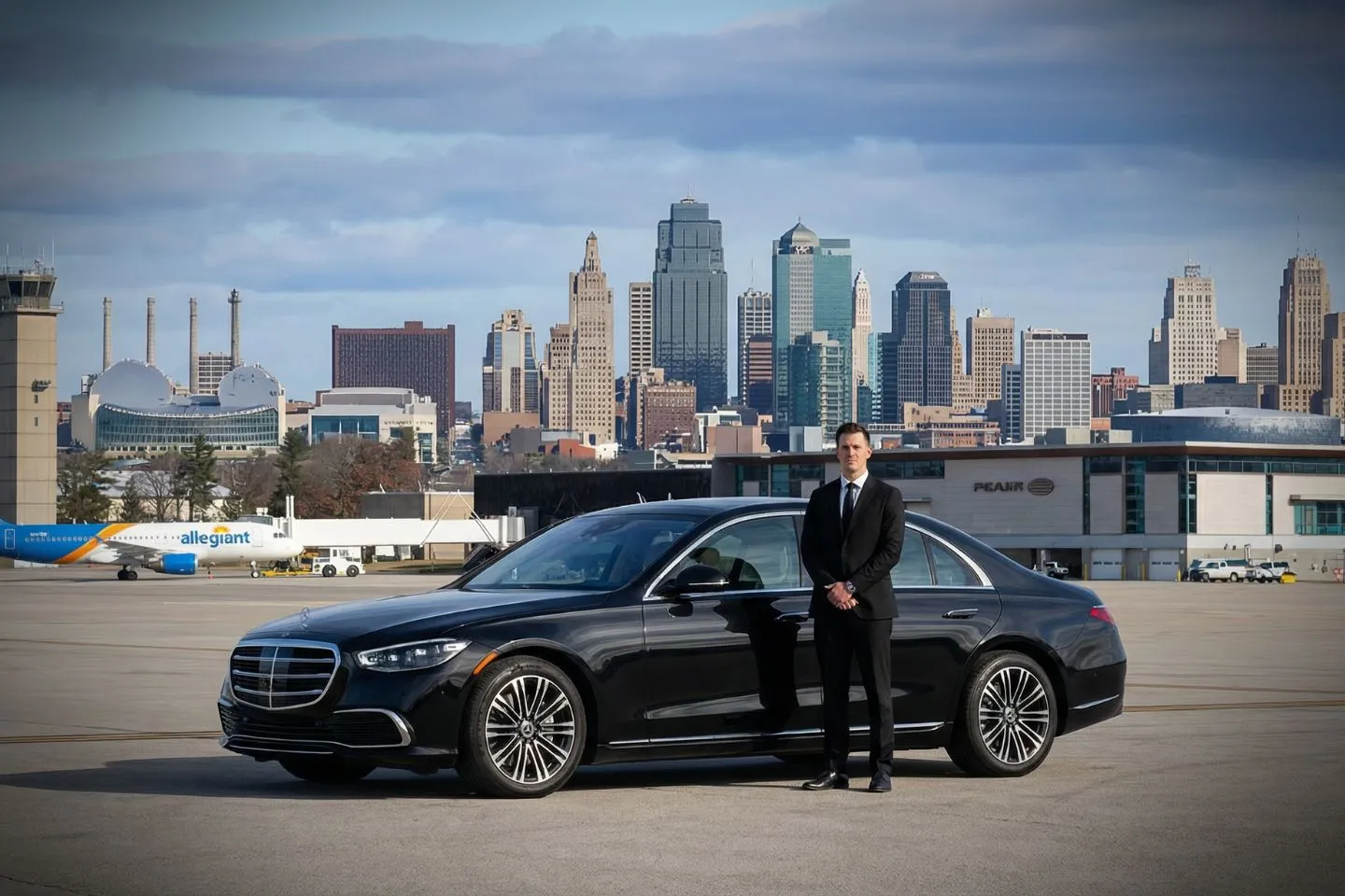 Business travel Nevada NV Car Service professional driver assisting client with luggage Nevada