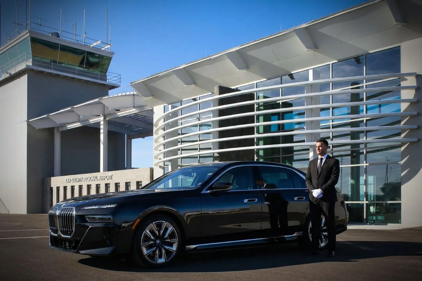 Corporate group using New Mexico, NM Car Service luxury van for business travel in New Mexico