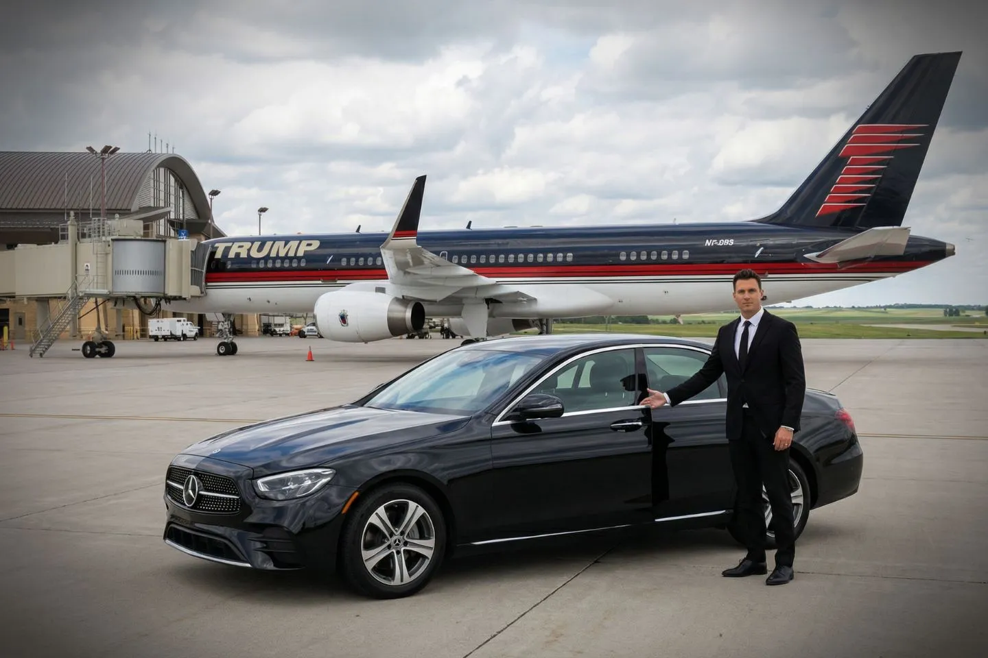 Chauffeur driving client through city with North Dakota, ND Car Service premium fleet