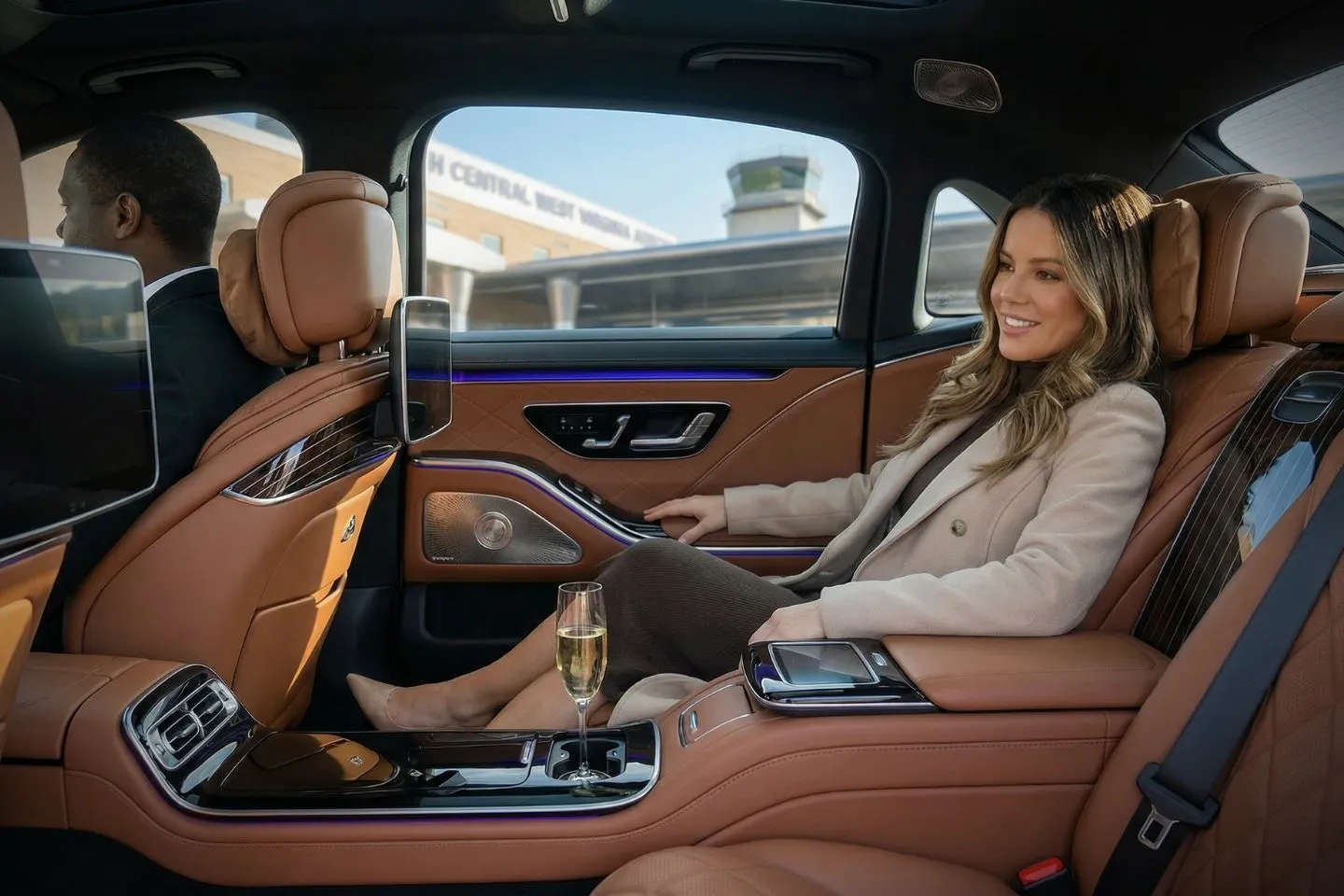 Airport transfer vehicle from West Virginia car service with luggage assistance